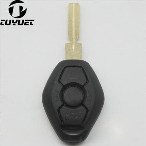 3 Buttons Blank Car Key Shell For BMW 3 5 7 Series Key Blanks Case Uncut Blade 4 Track Backside with words 315MHZ