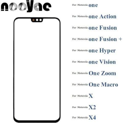 Black Digitizer LCD Sensor Glass For Motorola Moto One Action Fusion Plus + Hyper Vision Touch Screen Glass lens Panel