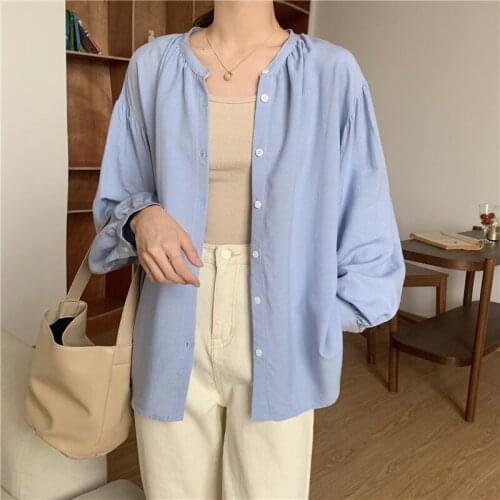 Cheap wholesale 2021 spring summer autumn new fashion casual ladies work women Blouse woman overshirt female OL At957M