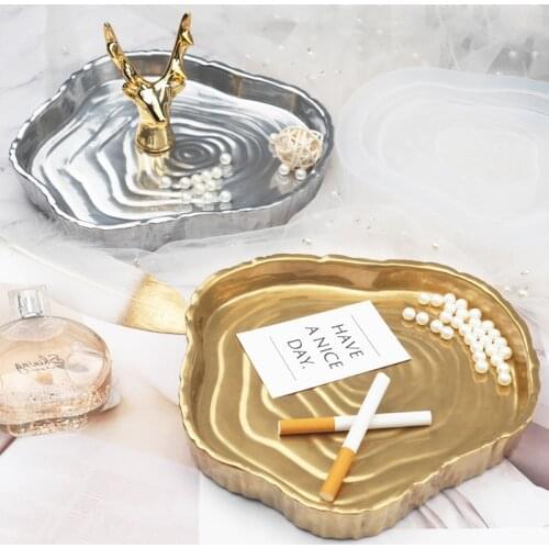 DIY Crystal Epoxy Resin Mold Irregular Cosmetic Tray Dish Mold Tree Stump Ashtray Silicone Mold For Resin