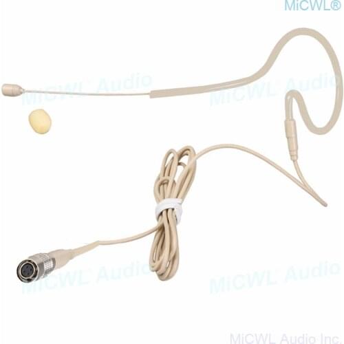 Skin color Single ear hook Headset Microphone for Audio-Technica series 4Pin Lock Wireless microfone MiCWL SE02