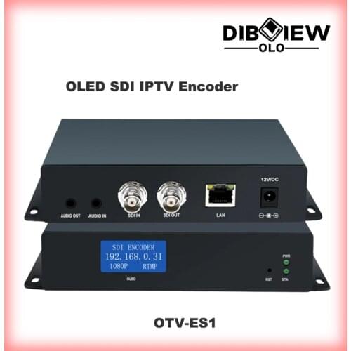 HD SDI IPTV Encoder H265 H264 OLED Facebook Codec Streaming With IP HTTP, RTSP, UDP /RTP, RTMP, RTMPS, SRT, ONVIF, HLS, FLV