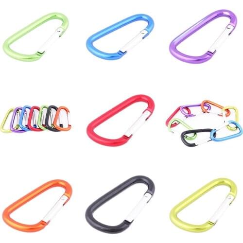 Carabiner Aluminium Climbing Key Holder Alloy Lock Hook Safety Buckle Keychain for Outdoor Sports Hiking Mountaineer Accessories