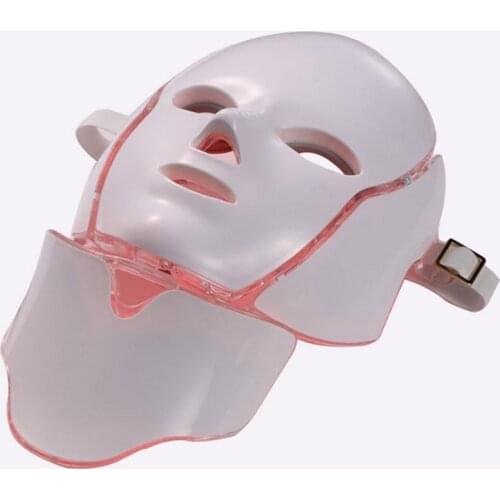 Beauty Therapy Photon LED 7 Color Light Facial Mask for Skin Care Rejuvenation Wrinkle Acne Removal Anti-aging Neck mask