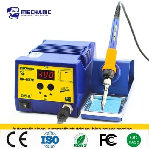 MECHANIC HK-937D Intelligent Temperature Control Anti-static Soldering Station Digital Display Welding Table Maintenance Iron