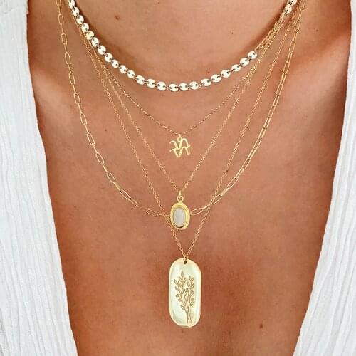 Clavicle link chain necklace joker paperclip choker necklaces for women Female charm Gold accessories fashion jewelry new