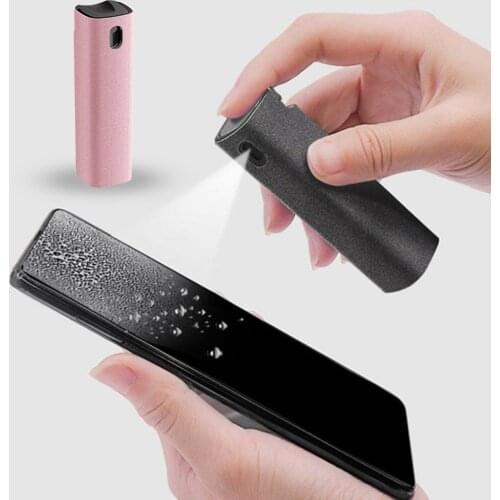 Portable Tablet Mobile PC Screen Cleaner Microfiber Cloth Set Cleaning Artifact Storage 2 In 1 Phone Screen Cleaner Spray