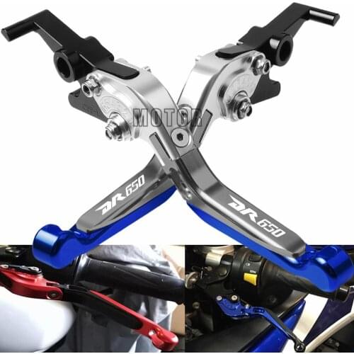 Adjustable Extendable Folding CNC Aluminum Motorcycles Accessories Brake Clutch Lever For Suzuki DR 650 S SE 1994-2008 2009 2010