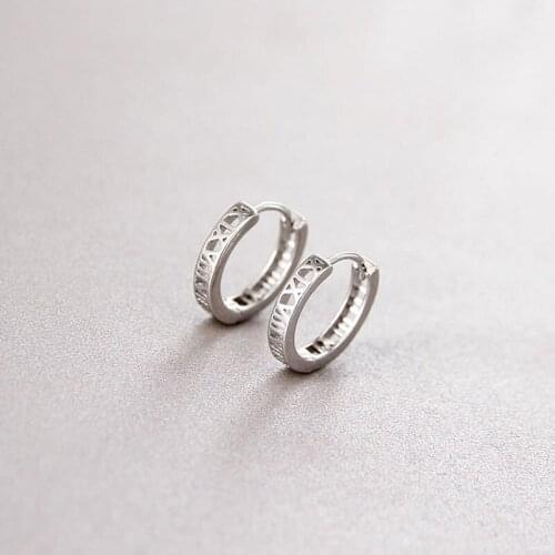 KOFSAC Trendy 925 Sterling Silver Earrings For Women Jewelry Gifts Chic Cute Roman Numerals Earring Girl Party Accessories