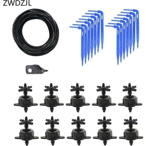 Greenhouse drip irrigation 4L 8L 4 way emitter arrow drip Dripper Irrigation system water drop garden 10set