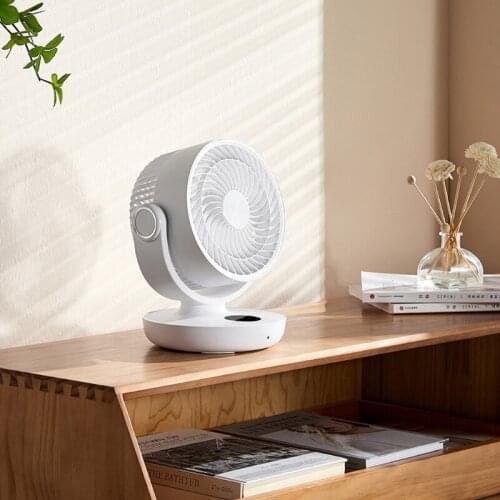 USB Rechargeable 10000mAh Table Fan with Remote Control 4 Speeds Timing Desk Fan Q1JF