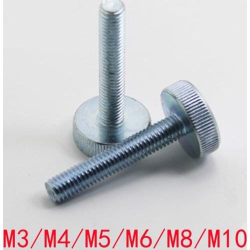 1/5pcs M3 M4 M5 M6 M8 M10 DIN653 GB835 Knurl Flat Head Hand Tighten Thumb Screw Curtain Wall Glass Thumbscrew Adjust Toolless