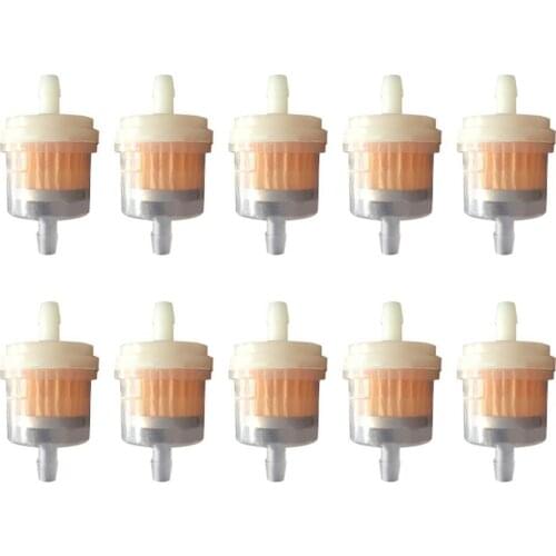10Pcs 1/4 Inch 6-7mm Motorcycle Scooter Hose Inline Gas Fuel Gasoline Filter Motorcycle Accessories