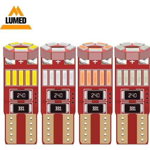 100pcs Car T10 W5W 194 LED 4014 SMD 15 LED Auto Wedge Interior Light Dome Map Trunk License Plate Lamp 12V