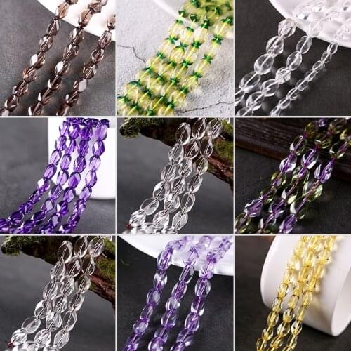 9 Styles Twist Shaped Crystal Glass Beads To Needlework For Bracelets Necklace Handmade DIY Jewelry Components Making For Crafts