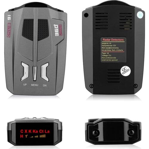 Auto Car Anti Radar Signal Detector (English/Russian )for Vehicle V9 Speed Voice Alert Warning 16 Band LED Display Detector
