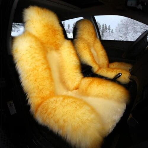 New Arrive Winter Car Seat Covers 100% Natural Fur Australian Sheepskin+Fur Car Seat Covers Universal Size