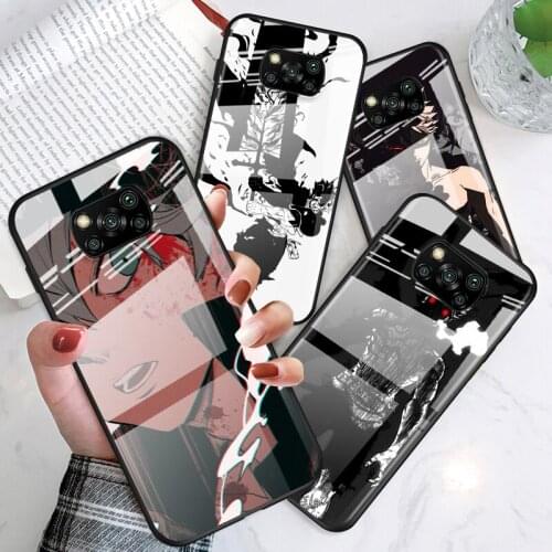 Tempered Glass Luxury Cover Anime Black Clover For Xiaomi POCO F3 F2 X3 NFC X2 M2 Pro Shockproof Shell Phone Case