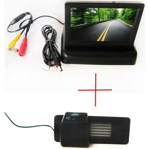 Color CCD Car Rear View Camera for Chevrolet Aveo Trailblazer Opel Mokka Cadillas SRX CTS,with 4.3 Inch foldable LCD TFT Monitor
