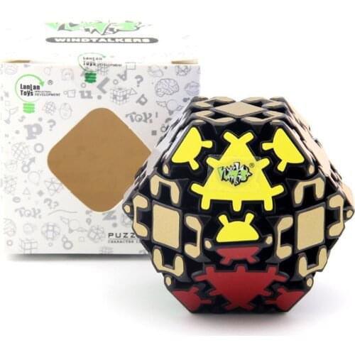 LanLan Gear Tetradecahedral Magic Cube 6 Edges 14 Sides Speed Professional Cubo Magico Puzzle Toy For Children Kids Gift Toy