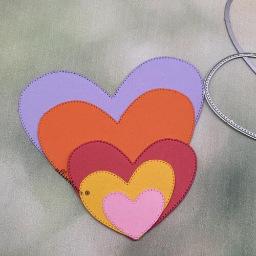 Heart background decoration Metal Cutting Dies for DIY Scrapbooking Album Paper Cards Decorative Crafts Embossing Die Cuts