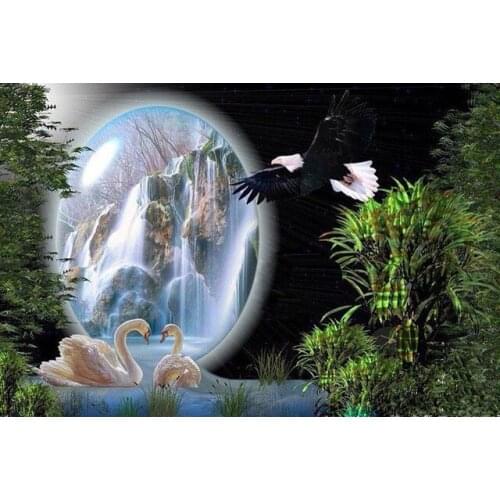 14/16/18/27/28 Top Quality Beautiful Counted Cross Stitch Kit Abstraction Beauty and Grape A8384 landscape Swan
