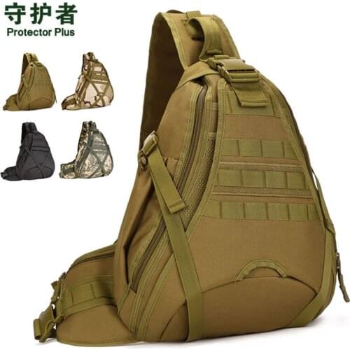 New Men 1000D Nylon Military Travel Water Bottle Sling Day Back Pack Chest Shoulder Messenger Bag