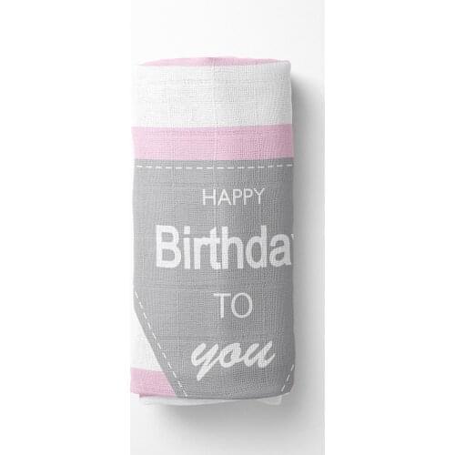 Realhomes Gift Digital Printed Newborn Baby For Müslin Swaddle Blankets 75*75 Cm