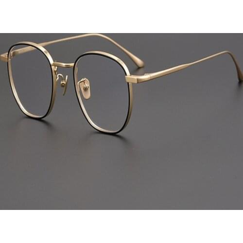 Japanese Handmade Pure Titanium Eyewear Frame Vintage Women Myopia Eyeglasses Top Quality Prescription Optical Glasses for Men