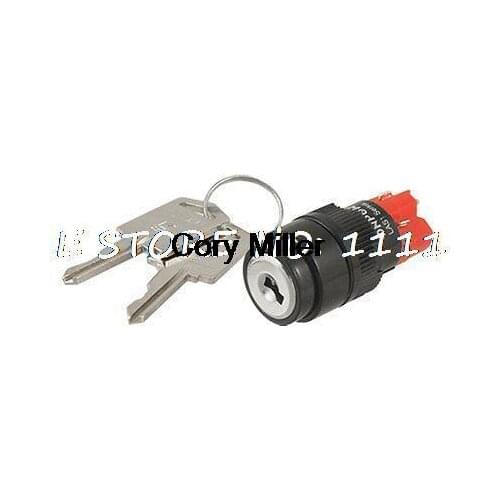 AC 220V Rotary Selector 1NO 1NC Contact Keylock Switch Pnrkg