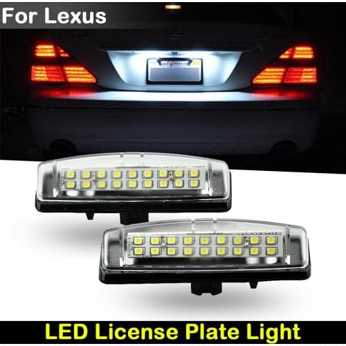 For Lexus IS 200/300 LS 430 GS 300/400/430 ES 300/330 RX 300/330/350 Car Rear White LED License Plate Light Number Plate Lamp