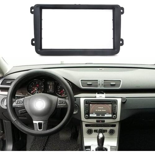 Radio Fascia for VW Touran Caddy Jetta Golf Passat SKODA Fabia Octavia Seat Leon Stereo Panel Trim Kit DVD Frame