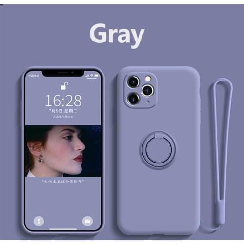 Luxury Magnetic solid color TPU ring holder phone case For iPhone 11 12 Pro X S Max XR 6 6S 7 8 Plus SE 2020 protective case