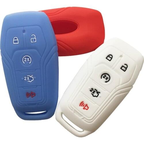 Silica Gel Flip Key Cover Cap for FORD EDGE EXPLORER Fusion Mustang F150 for Lincoln MKZ MKC Keys Case for Keychain Alarm