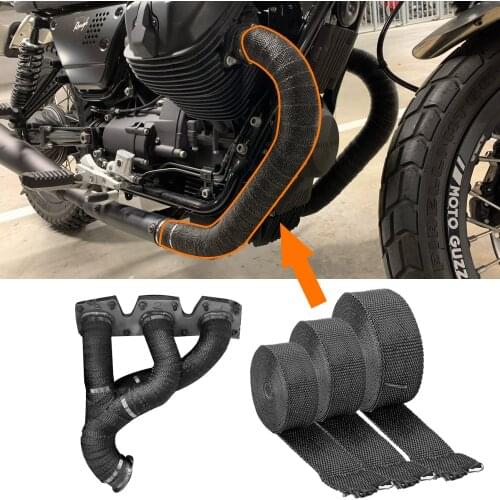 Exhaust Tape Motorcycle Exhaust Heat Wrap for Motorcycle 5cm*5M 10M 15M Fiberglass Heat Shield Tape Thermal Protection
