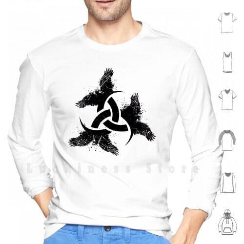 Horn Of Odin Hoodie Long Sleeve Of Odin Odin Horn Horned Triskele Viking Horn Old Norse Norse Viking Norse God Odin