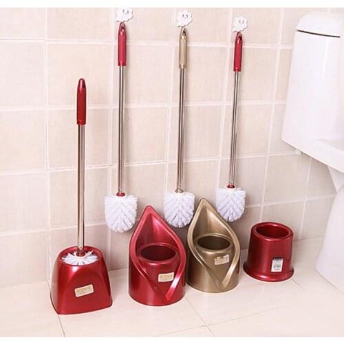 Creative Stainless Steel Toilet Brush Bathroom Long Handle Wash Toilet Brush Cleaning Brush Set Cleaning Supplies Drop Shipping