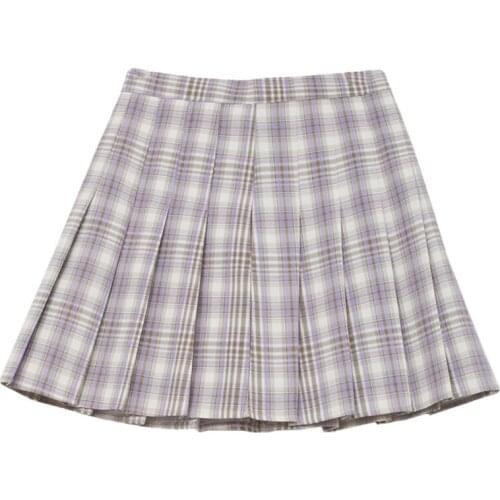 Fashion Kids Adult Girls Pleated Skirt Harajuku College Style Plaid Skirts School Uniform High Waist Skirts Performance Costumes