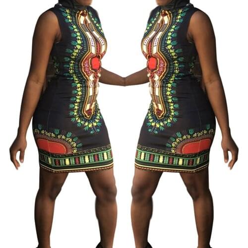 S-XXXL Women Bohemian Vintage Printed Ethnic Style Summer Shift Dress Tight Dress