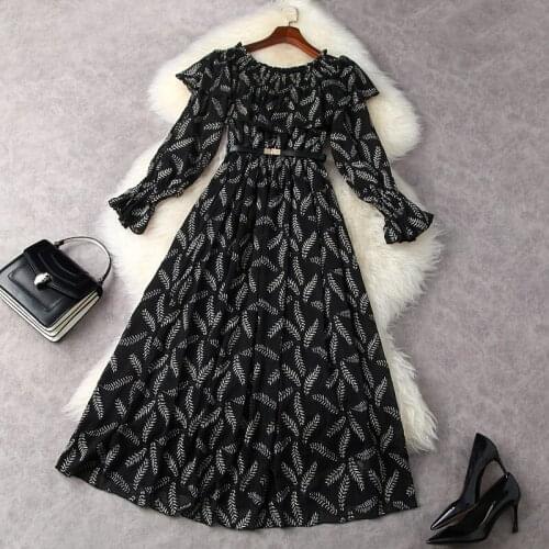 2021 new superior quality long dress summer office lady Womens Clothing Slim waist embroidery Dress Plus Size Ruffles dresses