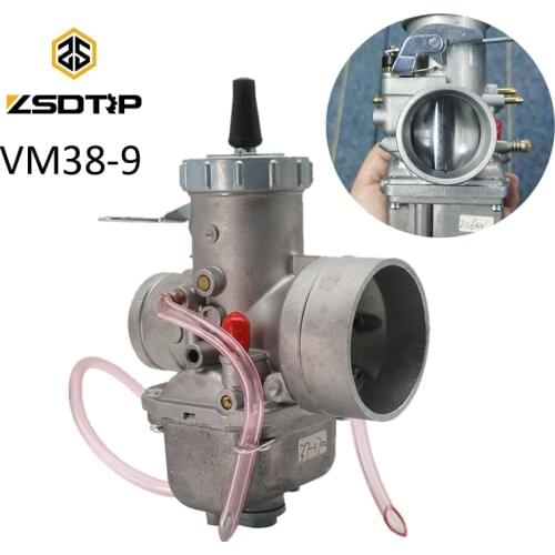 ZSDTRP 38mm Carburetor For Mikuni VM38 Round Slide 38mm VM38-9 Spigot Carbs 2 Stroke For Motorcycle ATV Quad UTV 42-6025 13-5006