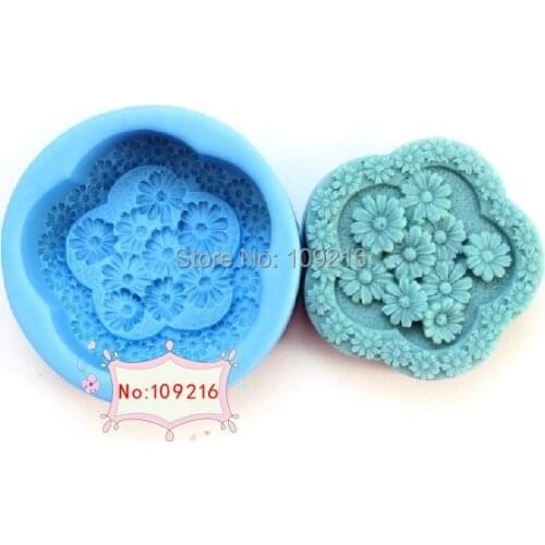 1pcs Marguerite (R1253) Silicone Handmade Soap Mold Crafts DIY Mold