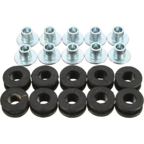 10 Set Motorcycle Rubber Grommets Bolt Kit Pressure Relief Cushion Accessories Y4UA