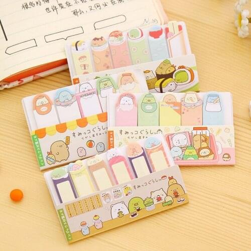 2 Pcs Korea style Stationery Writing Pads Cute Corner creature mini message post Sticky note Memo pads Office & School Supplies