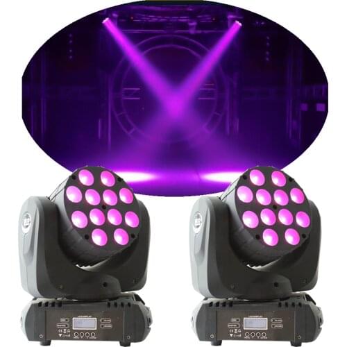 Free Shipping 2pcs/lot RGBW 12x12W Cree Led Light Moving Head Beam DMX512 Control Stage Lighting Dj Stage Equipment