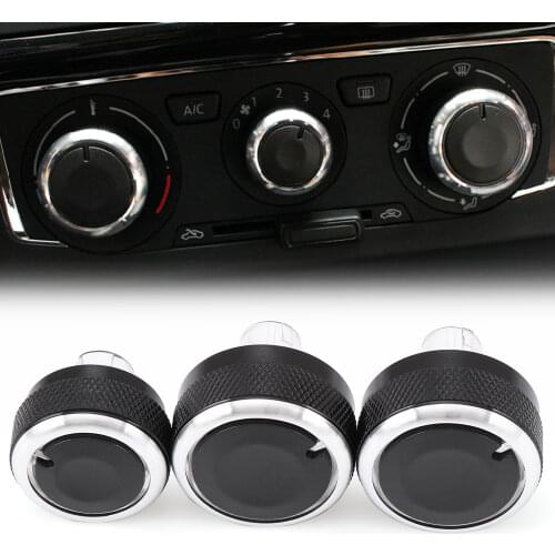 3pcs/set Car AC Knob Air Conditioning Knob Control Switch For VW MK6 Bora Golf 5 Tiguan Touran Passta B6 B7 3C Skoda Octavia A5