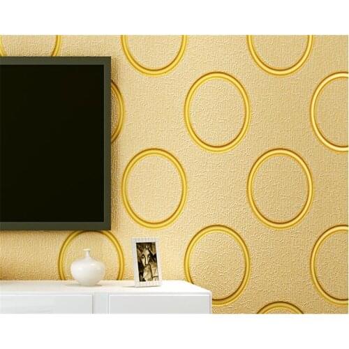 Beibehang Modern minimalist TV background wallpaper 3d deerskin fashion circle wallpaper Living room sofa bedroom 3d wallpaper