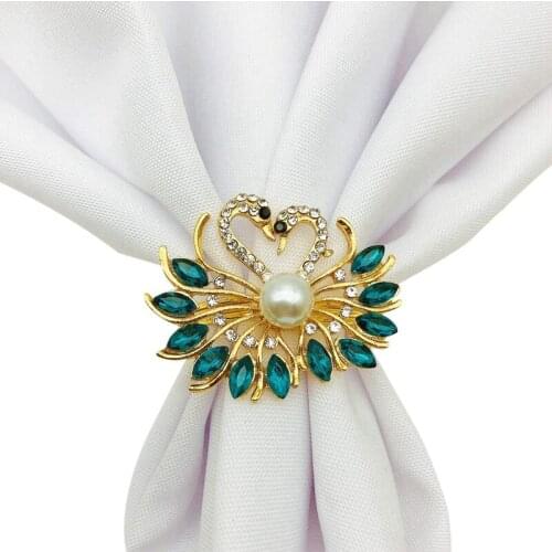 6 Pack ValentineS Day Napkin Rings Wedding Peacock Napkin Rings Table Decorations for ValentineS Day Wedding