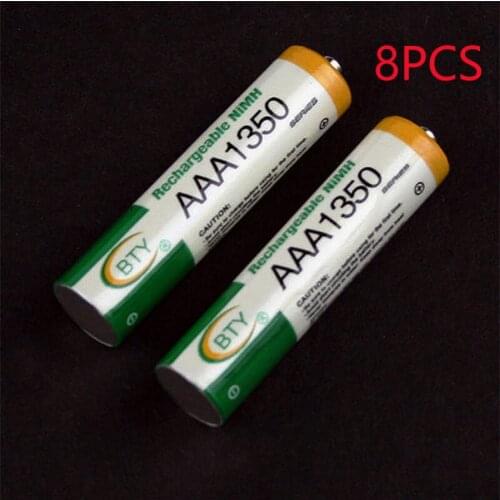 8pcs Rechargeable batteries AAA battery 1.2V Ni-MH 350mAh Batteries 3A Battery for remote control