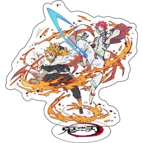 Anime Demon Slayer Acrylic Figure Rengoku Kyoujurou AkazaTanjirou Nezuko Stand Model Accessories For Boys Girls Gifts